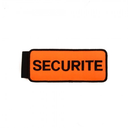 Brassard d'Intervention SECURITE Brodé - Fond Orange Lettres